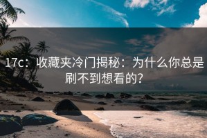17c：收藏夹冷门揭秘：为什么你总是刷不到想看的？