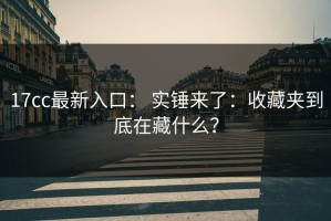 17cc最新入口： 实锤来了：收藏夹到底在藏什么？