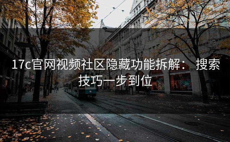 17c官网视频社区隐藏功能拆解： 搜索技巧一步到位